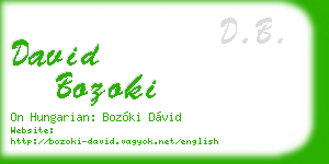 david bozoki business card